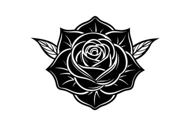 Açık renkli arkaplanda tek bir çizgili sanat gül çizimi. Çeşitli tasarım projeleri için uygundur.