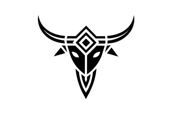 Dövmeler veya etnik dekoru uygun bir minimalist kabile tasarımı içeren tek bir yüksek çözünürlüklü simge.