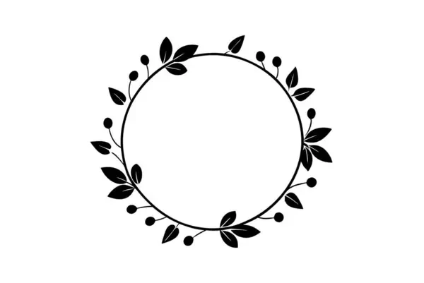 Minimalist İskandinav çiçeklerinden oluşan dairesel bir çerçeve tasarımı. Davetiyeler, logolar veya diğer projeler için mükemmel.