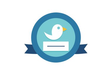 Renkli bir logo tasarımı, eğitici bir marka için uygun bir kuş çizimi ve sınav kağıdı elementi içerir..