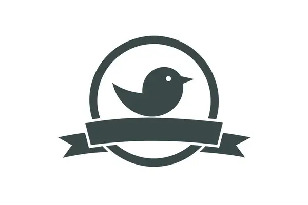 Bir kuş ve karatahta içeren basit bir tasarım, eğitici bir tema için mükemmel..