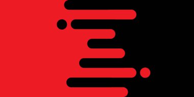 Soyut kırmızı ve siyah renk bir damla gibi uzatılmış şekil