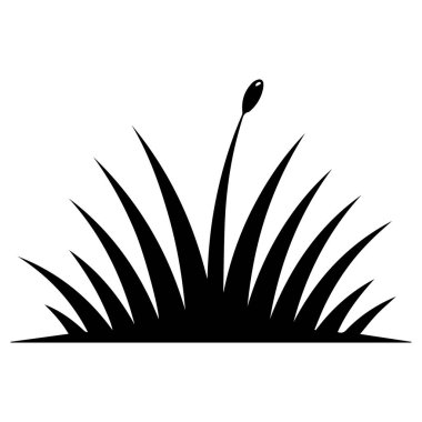 Otların ve sazlıkların temiz bir vektör grafiği, doğa temalı tasarımlar ve minimalist sanat eserleri için ideal..