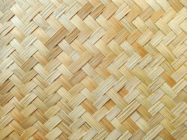Geleneksel bambu dokusunun yakın çekimi. Çevre dostu ürün ambalajlama, sürdürülebilir markalaşma ve organik tasarım projeleri için mükemmel doğal arka plan