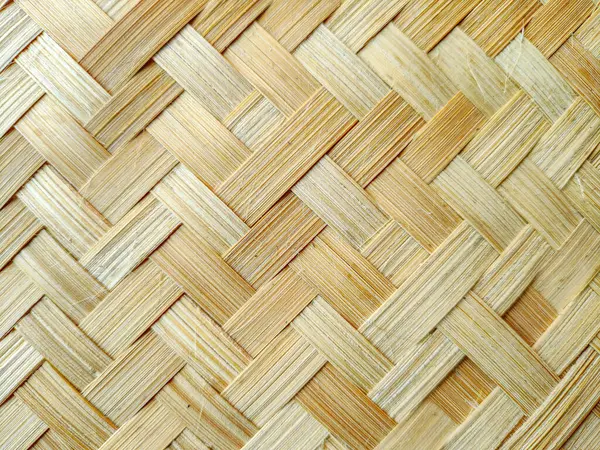 Geleneksel bambu dokusunun yakın çekimi. Çevre dostu ürün ambalajlama, sürdürülebilir markalaşma ve organik tasarım projeleri için mükemmel doğal arka plan