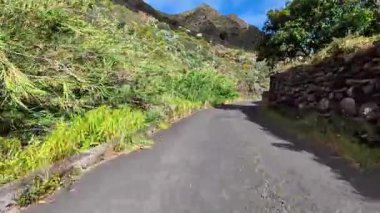 Güzel yeşillikler ve kayalık araziler arasında manzaralı bir yolu keşfetmek için heyecanlı bir yolculuğa çıkın.