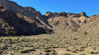 Engebeli dağların ve eşsiz çöl bitkilerinin nefes kesici manzaraları berrak mavi bir gökyüzünün altında güzelce sergilenmektedir.