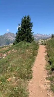 Dağ yürüyüşçülerinin yolu. Gezinti. Fransız Alpleri