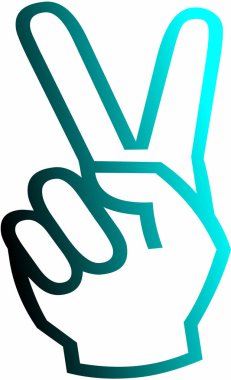 El işareti illüstrasyon. Vektör. Simge.