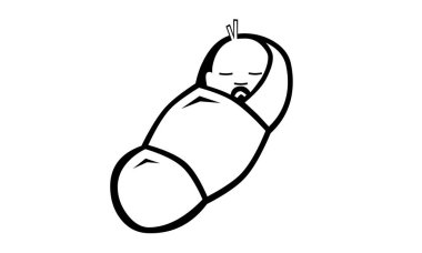 Tatlı bir köpeğin çizgi çizimi