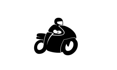 motosiklet simgesi vektör illüstrasyonu