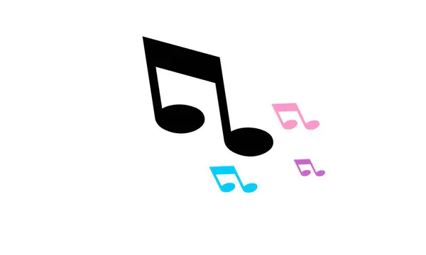 Müzik Notası Simge Vektörü illüstrasyon tasarımı