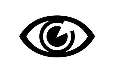 göz vektörü ince çizgi simgesi