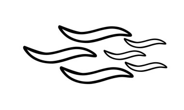 Beyaz arkaplanda rüzgar simgesi vektörü izole edildi