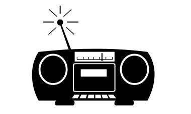 mikrofon simgesine sahip radyo, basit biçim