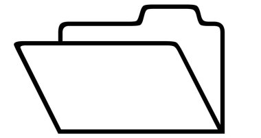 Beyaz arkaplanda izole edilmiş dizin simgesi, vektör illüstrasyonu