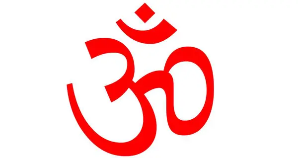 Meditasyon için kırmızı ve beyaz arkaplanı olan illüstrasyon