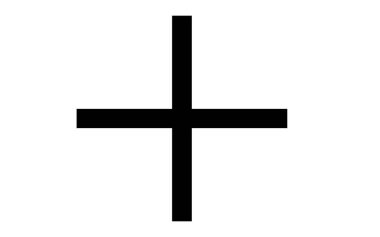 Artı beyaz arka planda işaret simgesi. vektör.