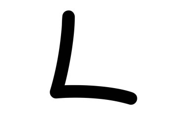 L harfi logo simgesi tasarımı