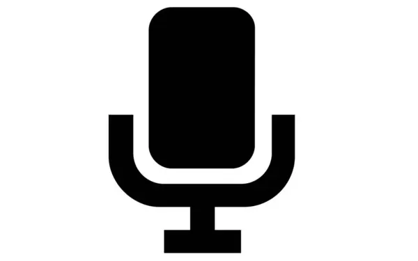 mikrofon simgesi, basit vektör tasarımı