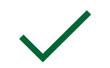 Onay işareti simgesi beyaz arka plan üzerinde. Vektör çizim