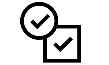 işaret simgesini işaretle, vektör illüstrasyonu