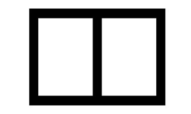 Pencere düz vektör simgesi