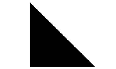 üçgen simgesi, siyah ve beyaz