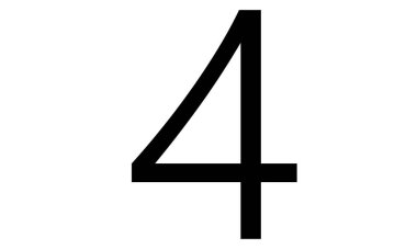 4 numaralı işaret simgesi.