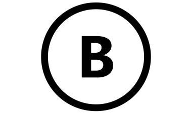 B Harfi Logo Simgesi Tasarım Şablonu Elemanları