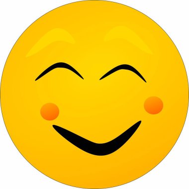 Bir duygu simgesinin vektör çizimi