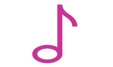 müzik notası ikon vektör illüstrasyonu