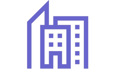 Bina. Web simgesi basit illüstrasyon