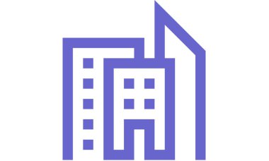 şehir simgesi, vektör illüstrasyonu