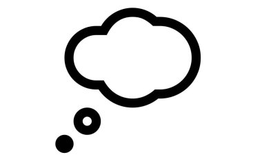 düşünce kabarcık vektörü illüstrasyonu