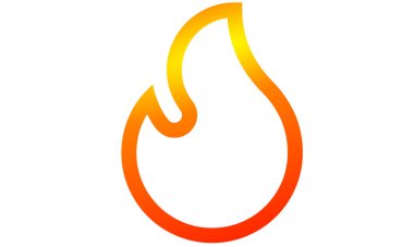 Alev simge vektör çizim