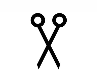 Çapraz çatal simgesi. Ağ için çapraz çatal vektör simgesinin basit çizimi