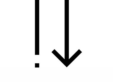 Aşağı ok simgesi vektör illüstrasyonu