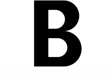 B harfi logo tasarım vektör şablonu