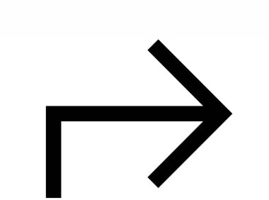 Bir ok simgesinin vektör illüstrasyonu