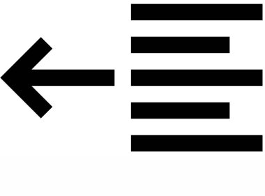 yön ok simgesini ana hat biçiminde taşı