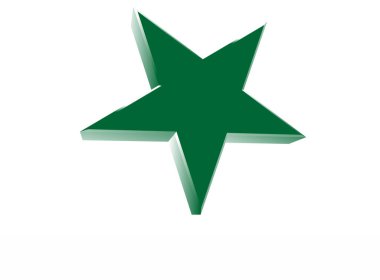 Beyaz arkaplanda yıldız simgesi