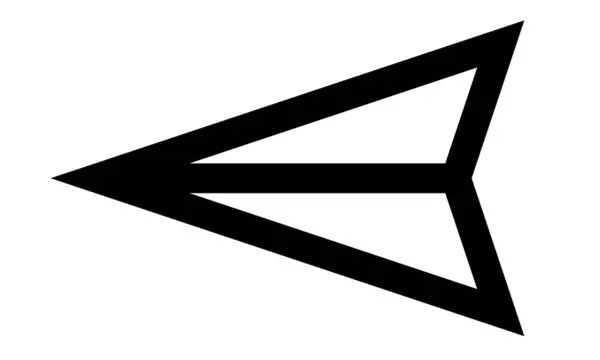 Yön sol anahat vektör simgesi