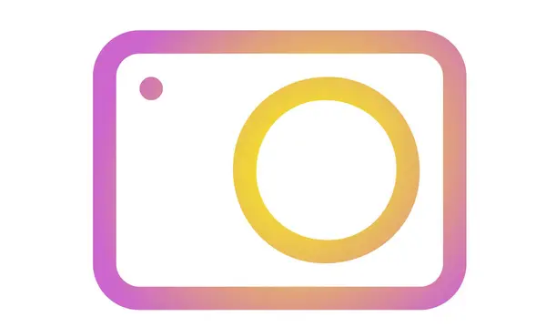 güzel kamera vektör çizgisi simgesi