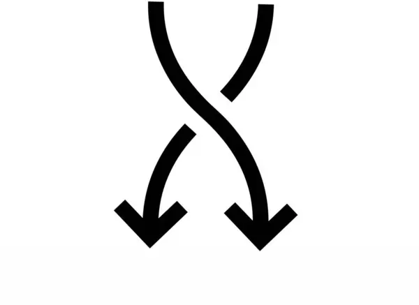 yön vektör ince çizgi simgesi