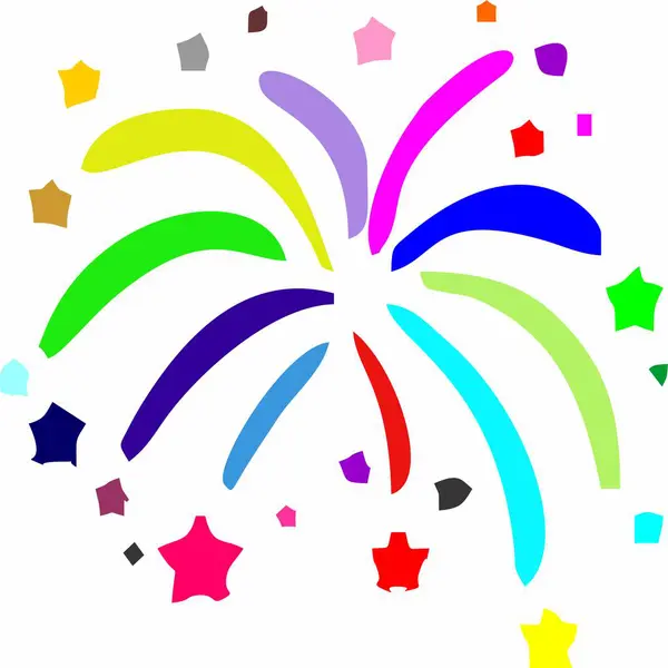 Havai fişek simgesi, vektör illüstrasyonu