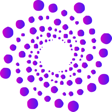 Görsel olarak çarpıcı mor bir nokta şekli içe doğru kıvrılır, soyut arka planlar, dijital sanat veya modern grafik tasarımları için idealdir..