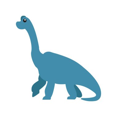 Sauropod dinozor hayvan emoji sembolü simge vektör çizimi