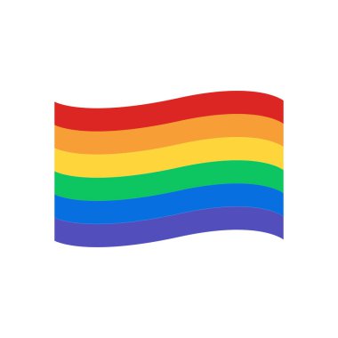 Gurur bayrağı emoji sembolü işaret simgesi vektör çizimi gökkuşağı eşcinselliği