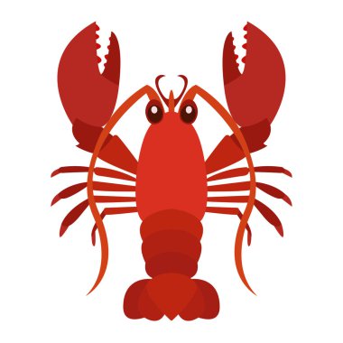 Istakoz emojisi sembolü simge vektör illüstrasyonuName